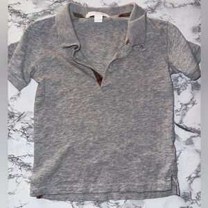 Burberry Gray Kids Polo T-Shirt